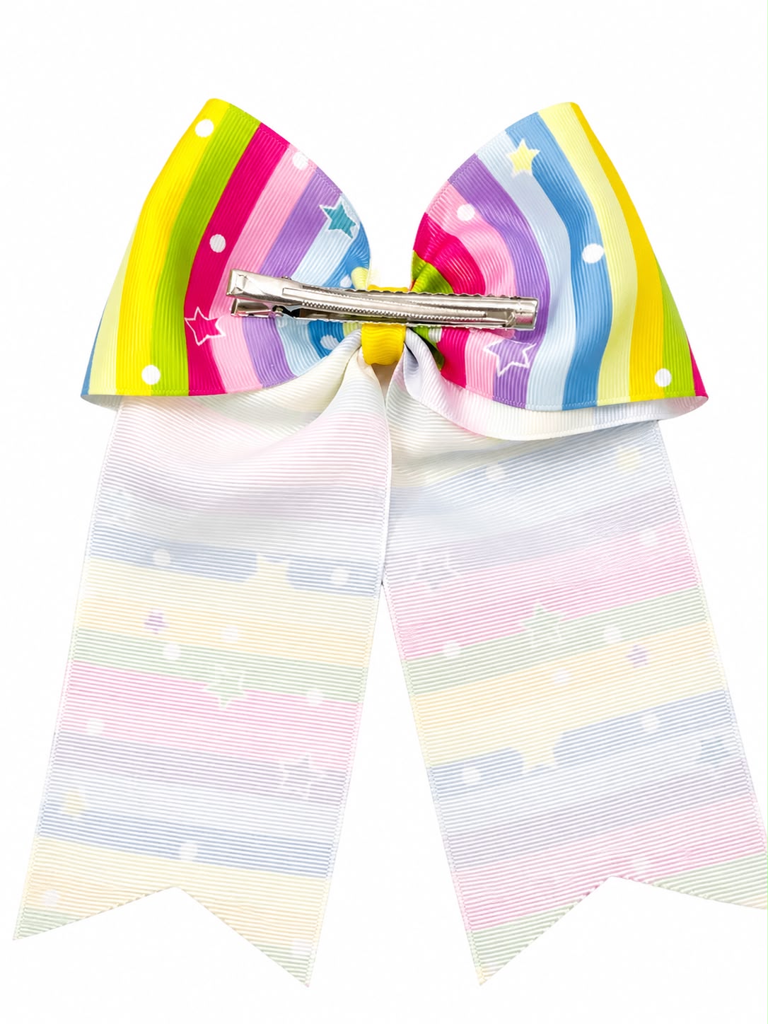 Moño niña arcoíris multicolor con estrellas 🎀🌈⭐