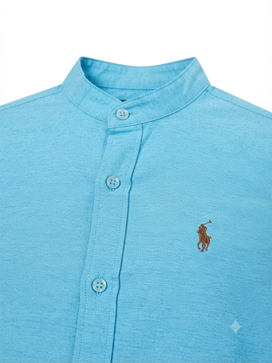Camisa niño manga larga color turquesa