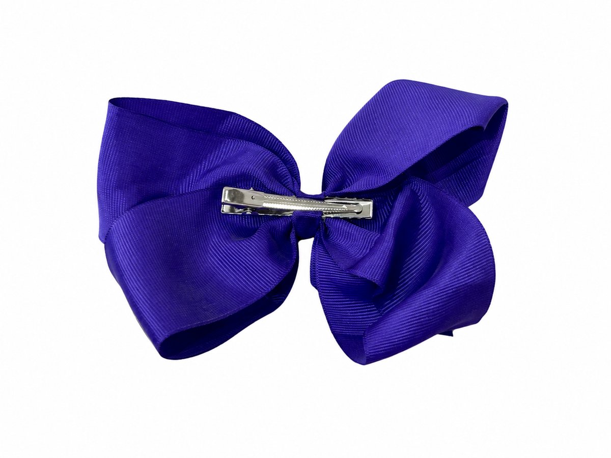 Moño para niña grande morado intenso 🎀