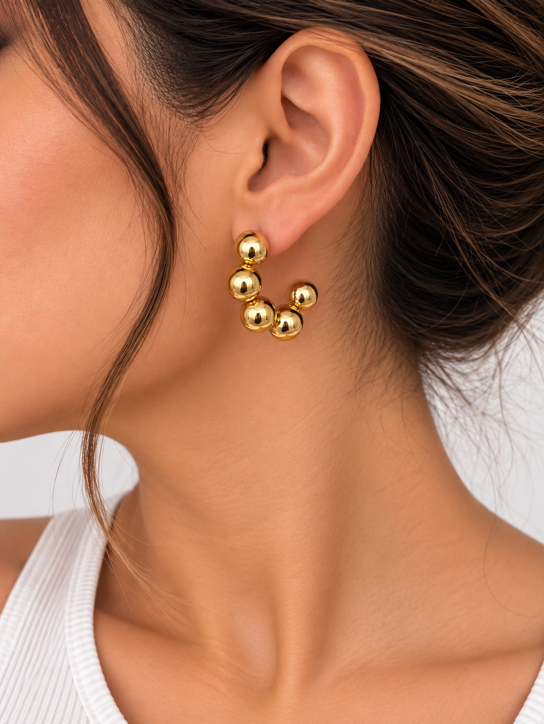 Aretes dama diseño de esferas ✨