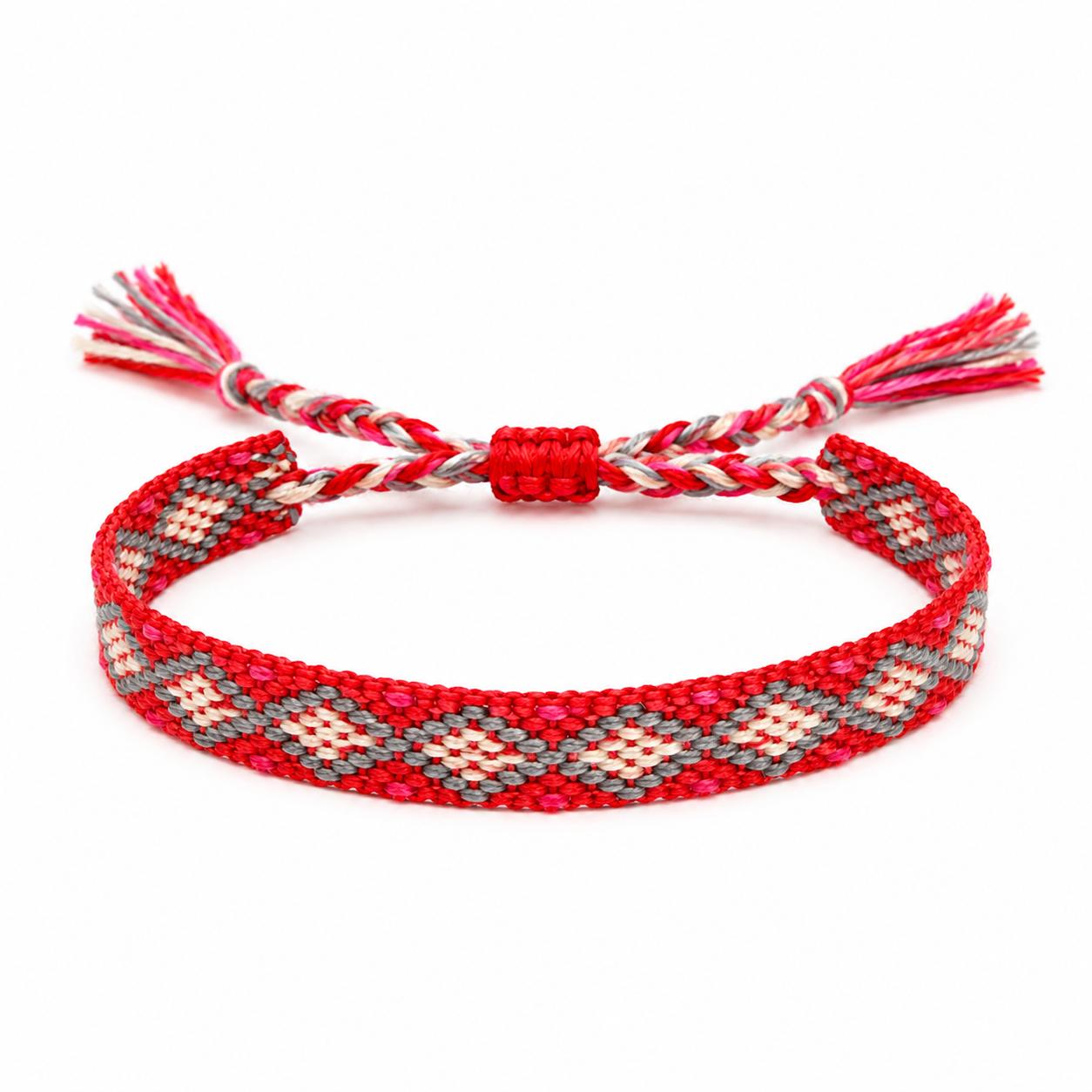 Pulsera niña tejida corazones ❤️🩷