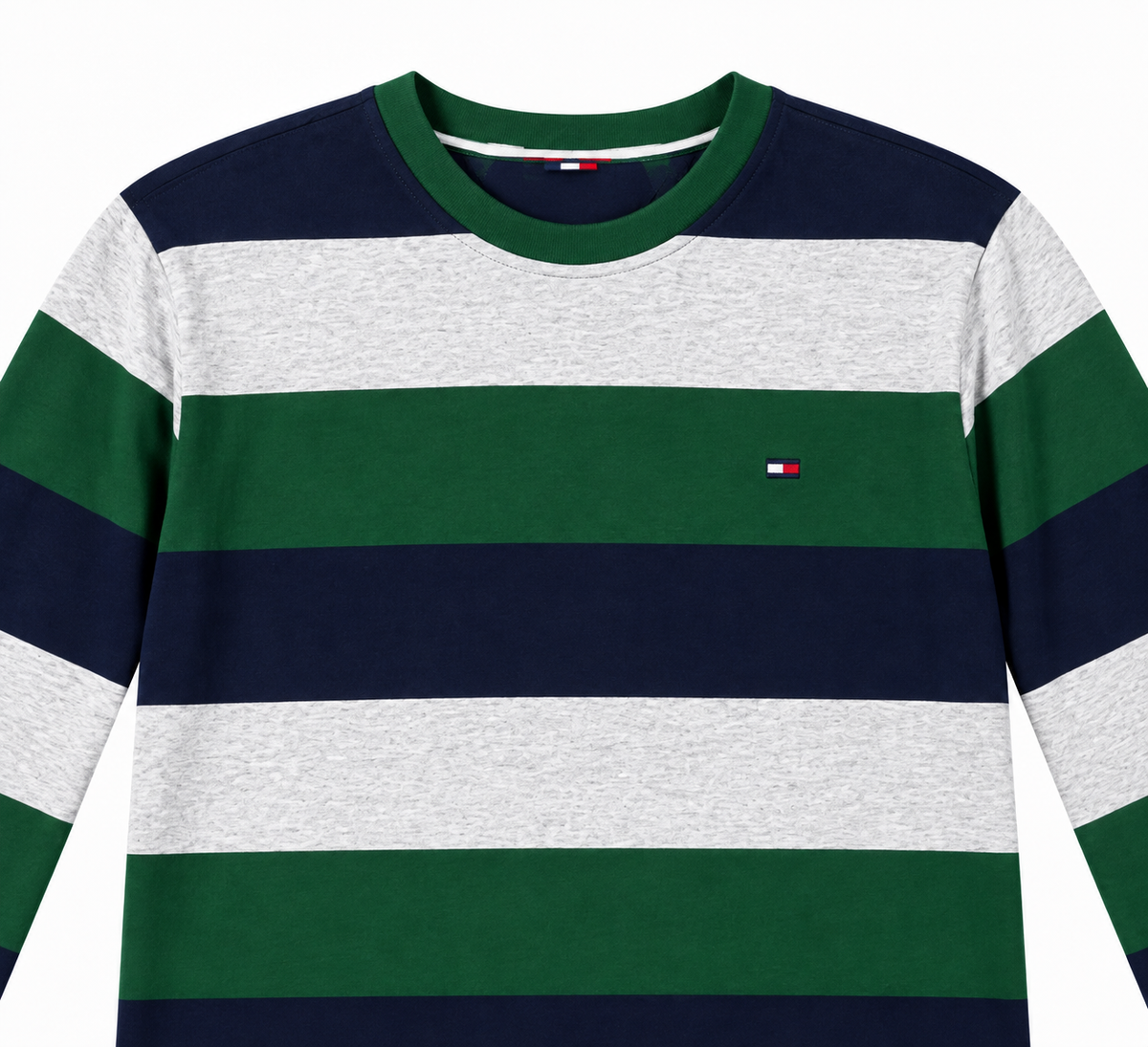 Playera niño- manga larga rayas