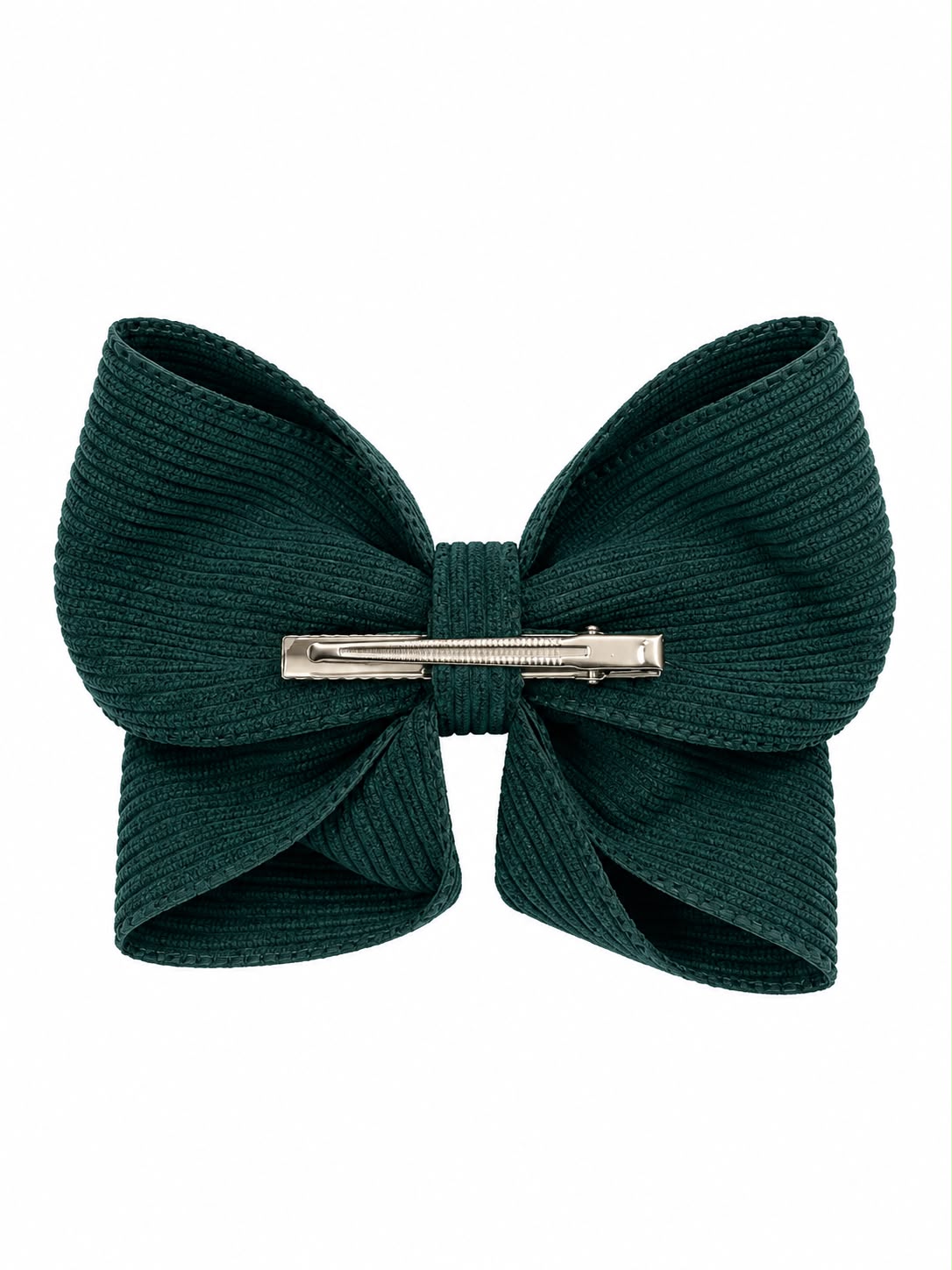 Moño niña verde esmeralda con pedrería elegante