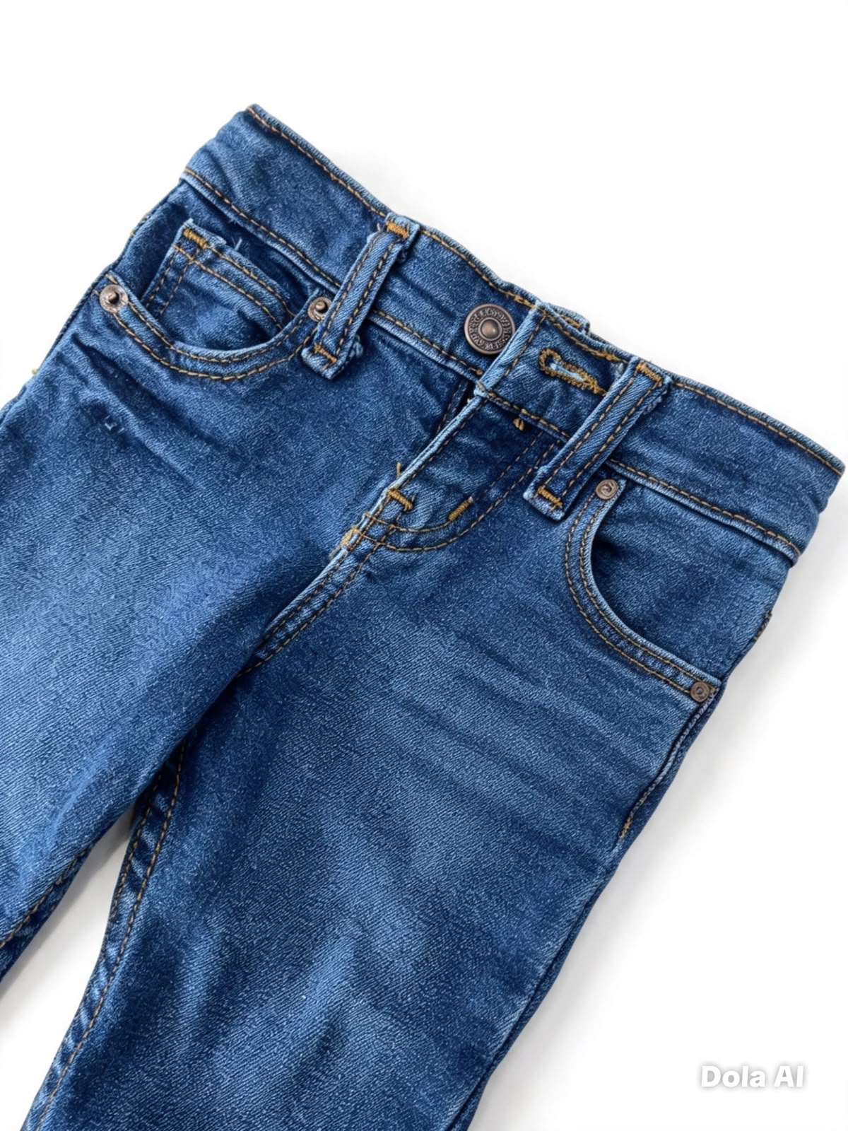 Pantalón niño mezclilla azul de corte recto