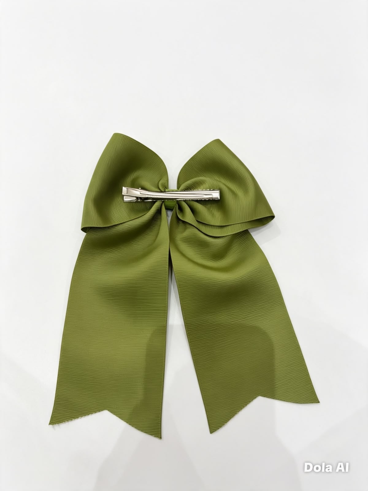 🎀 Moño niña verde olivo