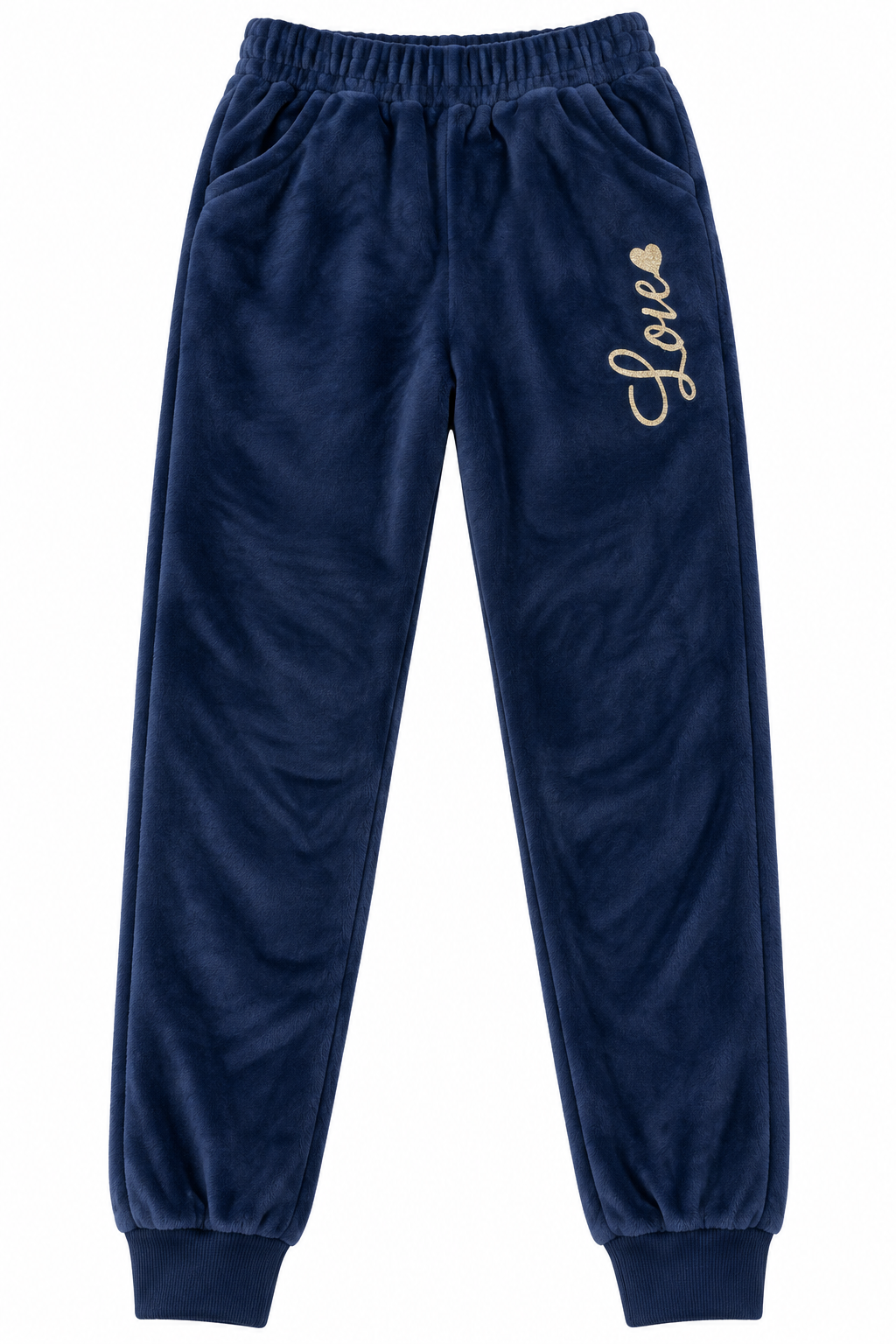 💙 Set niña 3 piezas Velvet Love azul marino