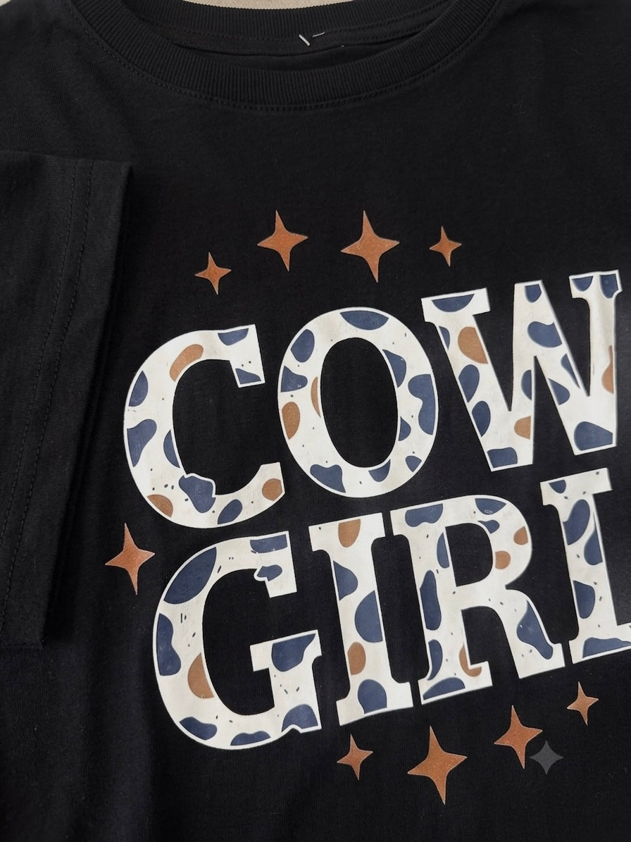 Blusa dama “Cow Girl” negra unitalla