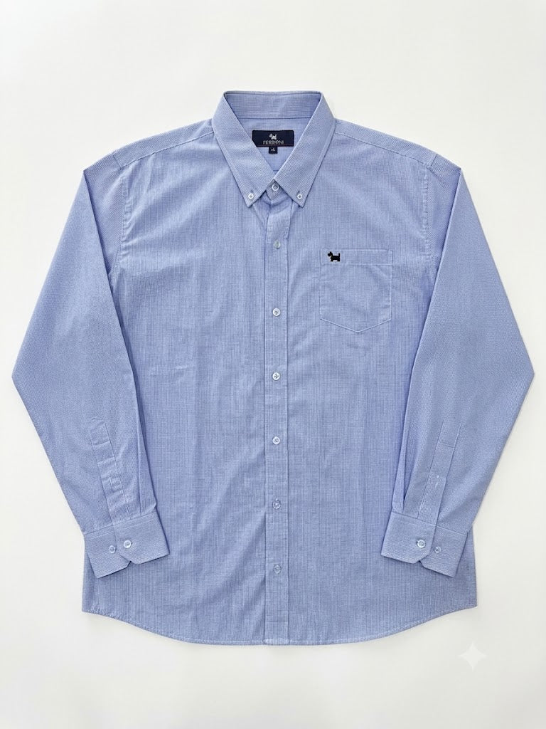 Camisa caballero XL Extra Grande FERR@Ni Azul Claro
