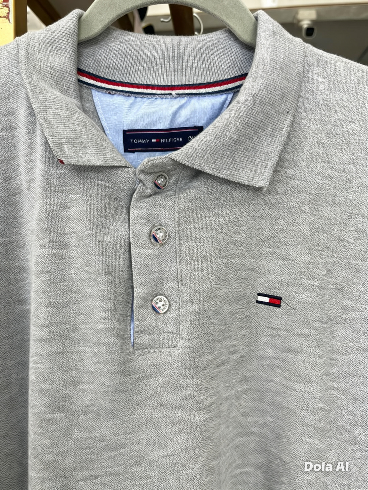 Playera Caballero chica polo T@MMY HILFIG@R GRIS