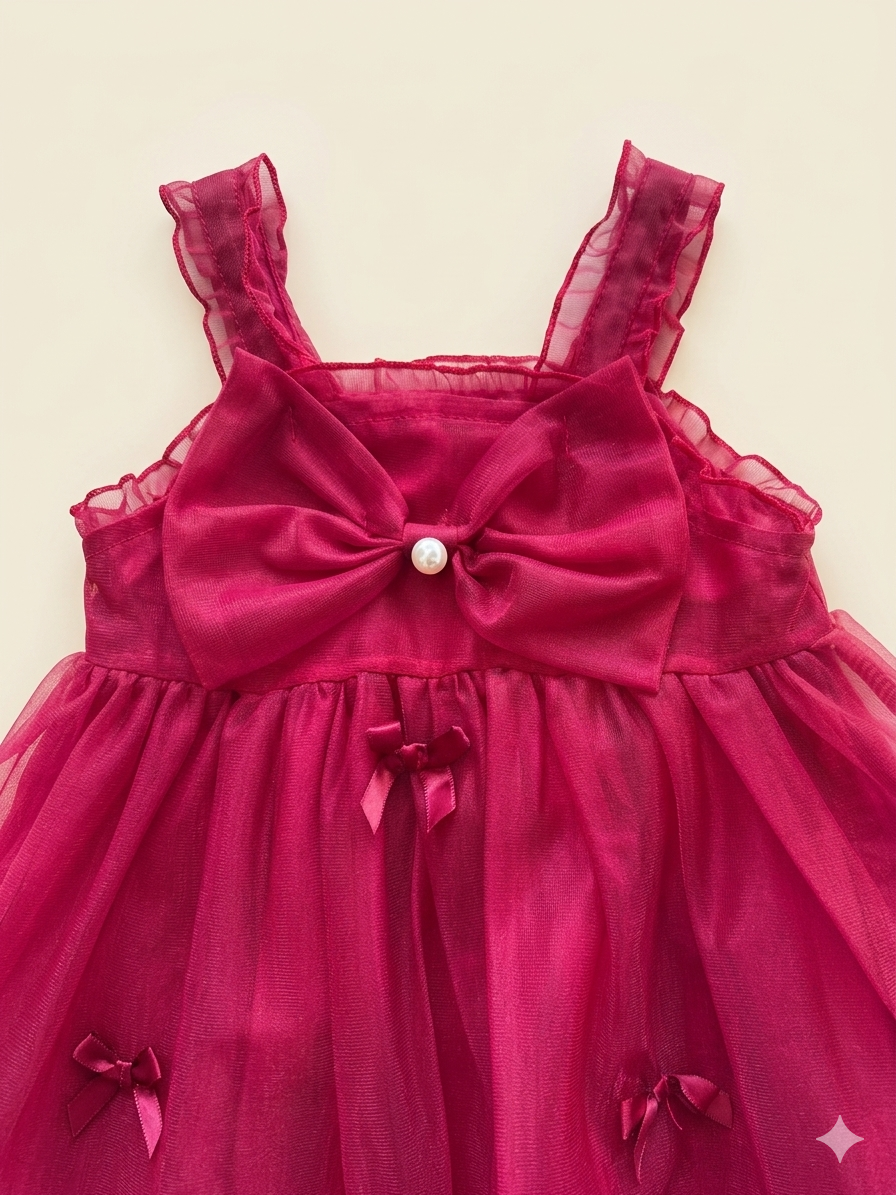 Vestido Infantil Elegancia Rubí ❤️🎀 NIÑA MESES