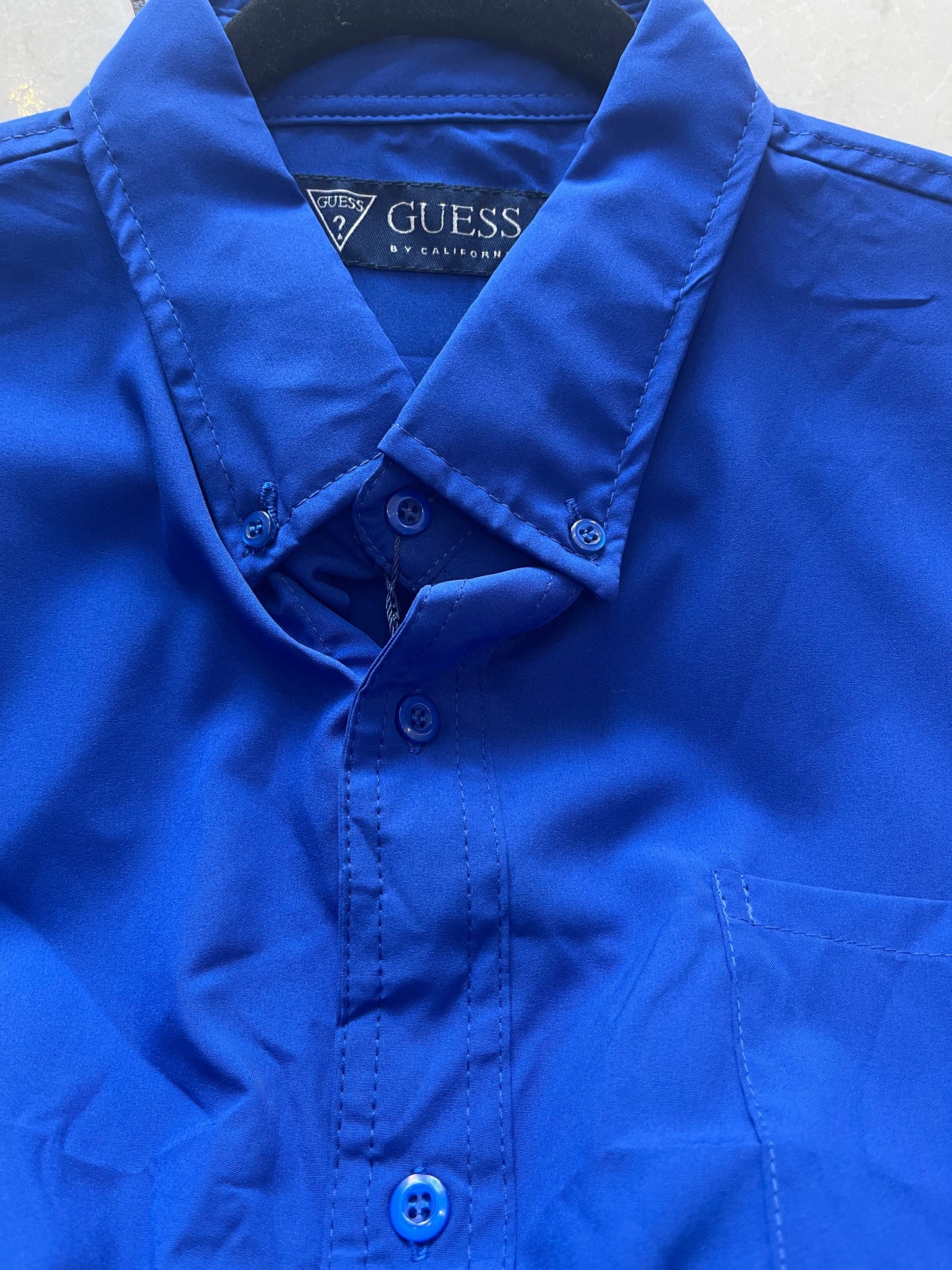 Camisa caballero grande G@ESSS azul rey