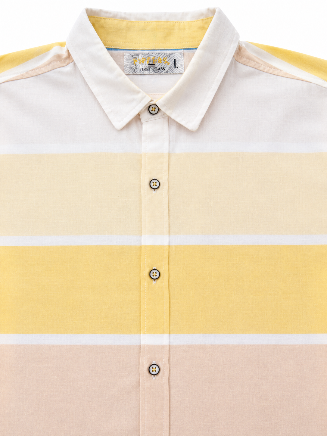 Camisa caballero grande FIFF@RS colores amarillos, piel. Y cafecito