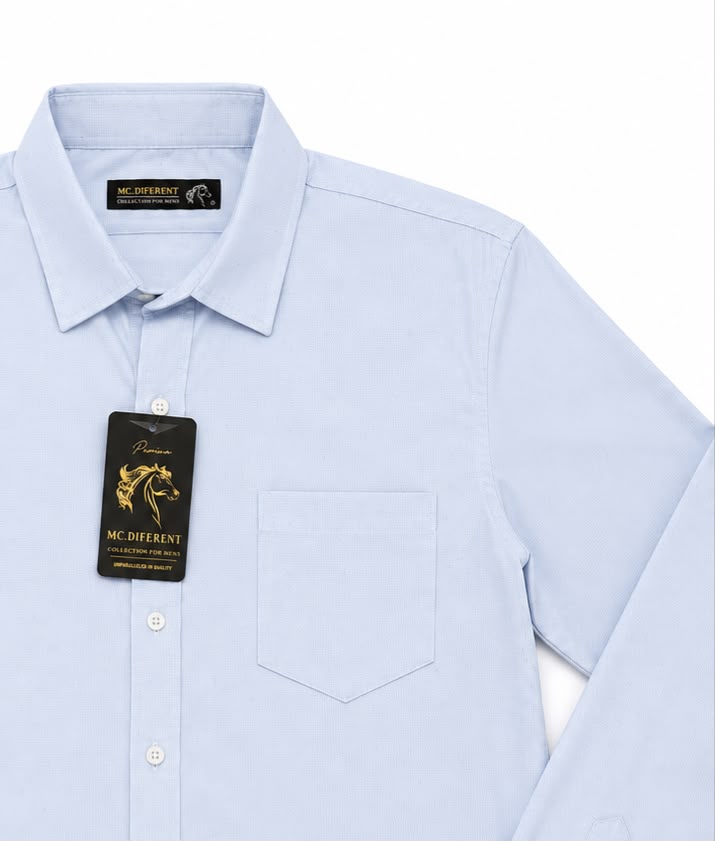 Camisa de Caballero grande MC.DIFERENT@ azul cielo