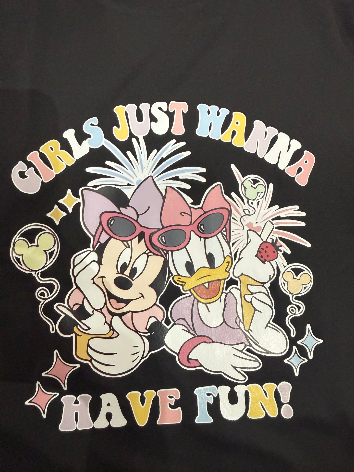 Blusa niña estampada cómoda negra