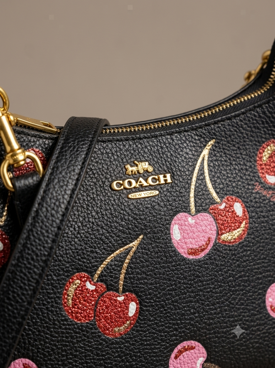 Bolsa Dama CO@CH NEGR@ DE CEREZ@