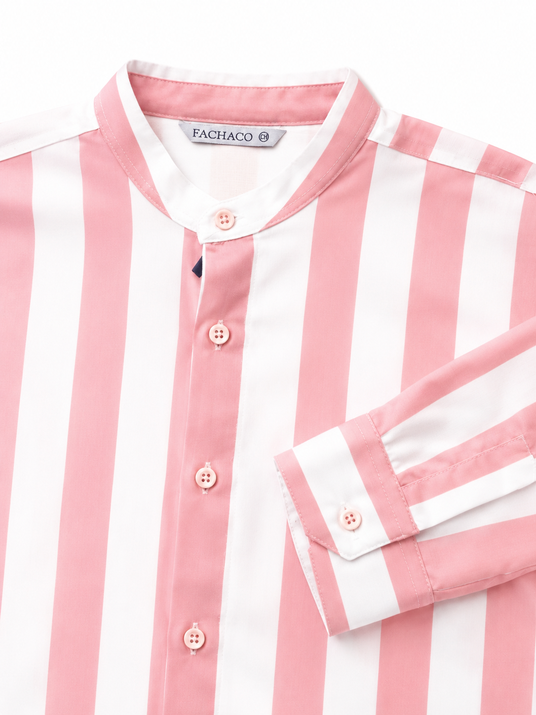 Camisa Caballero chica FACH@CO Rayas Rosa y Blanco
