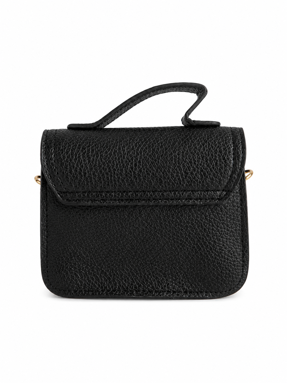 Bolsa Infantil Negra con Asa Superior y Correa Ajustable