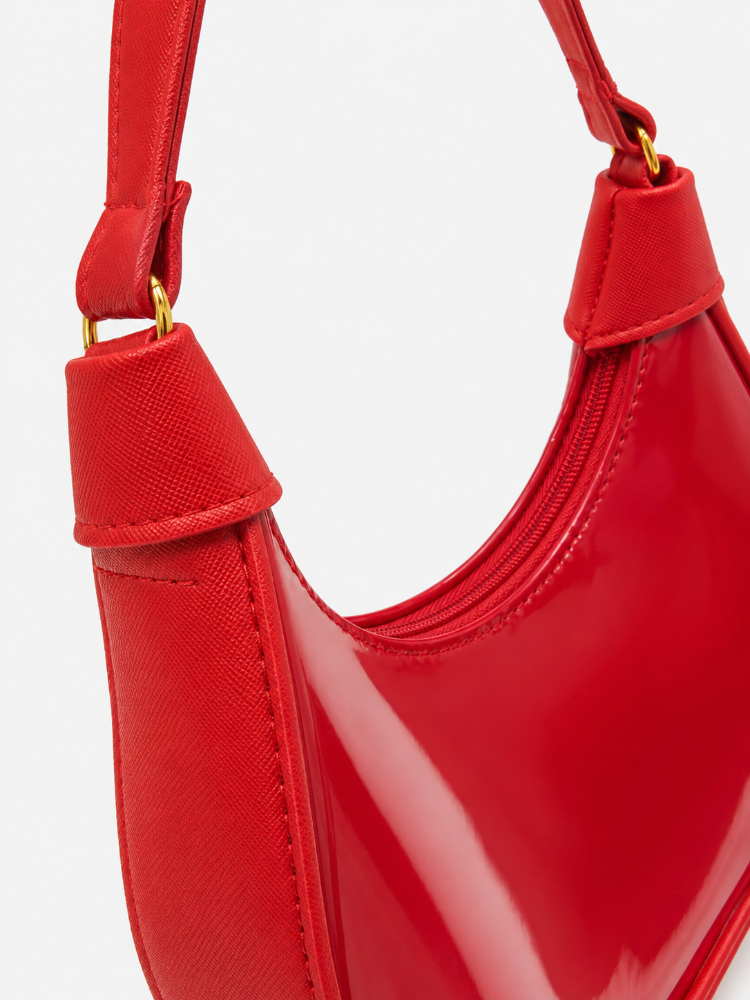 Bolsa Dama Roja Brillo Chic