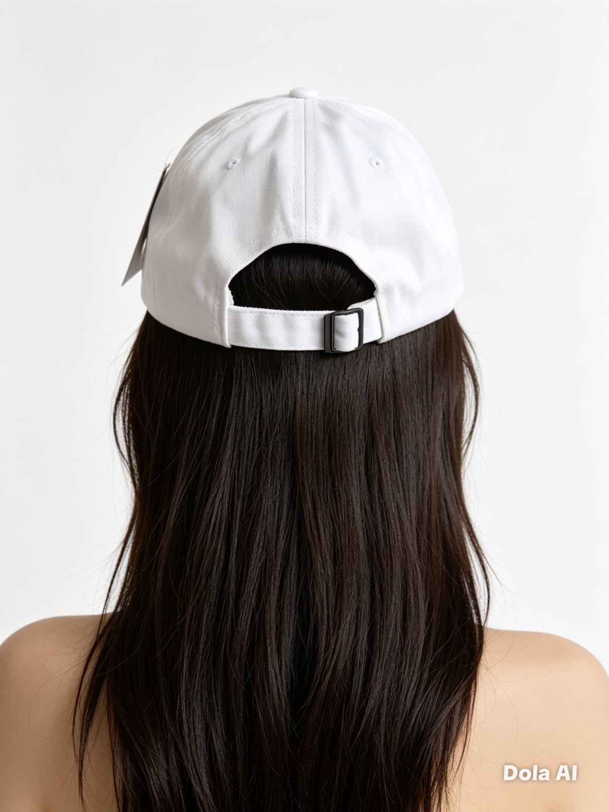 Gorra dama blanca corazón bordado