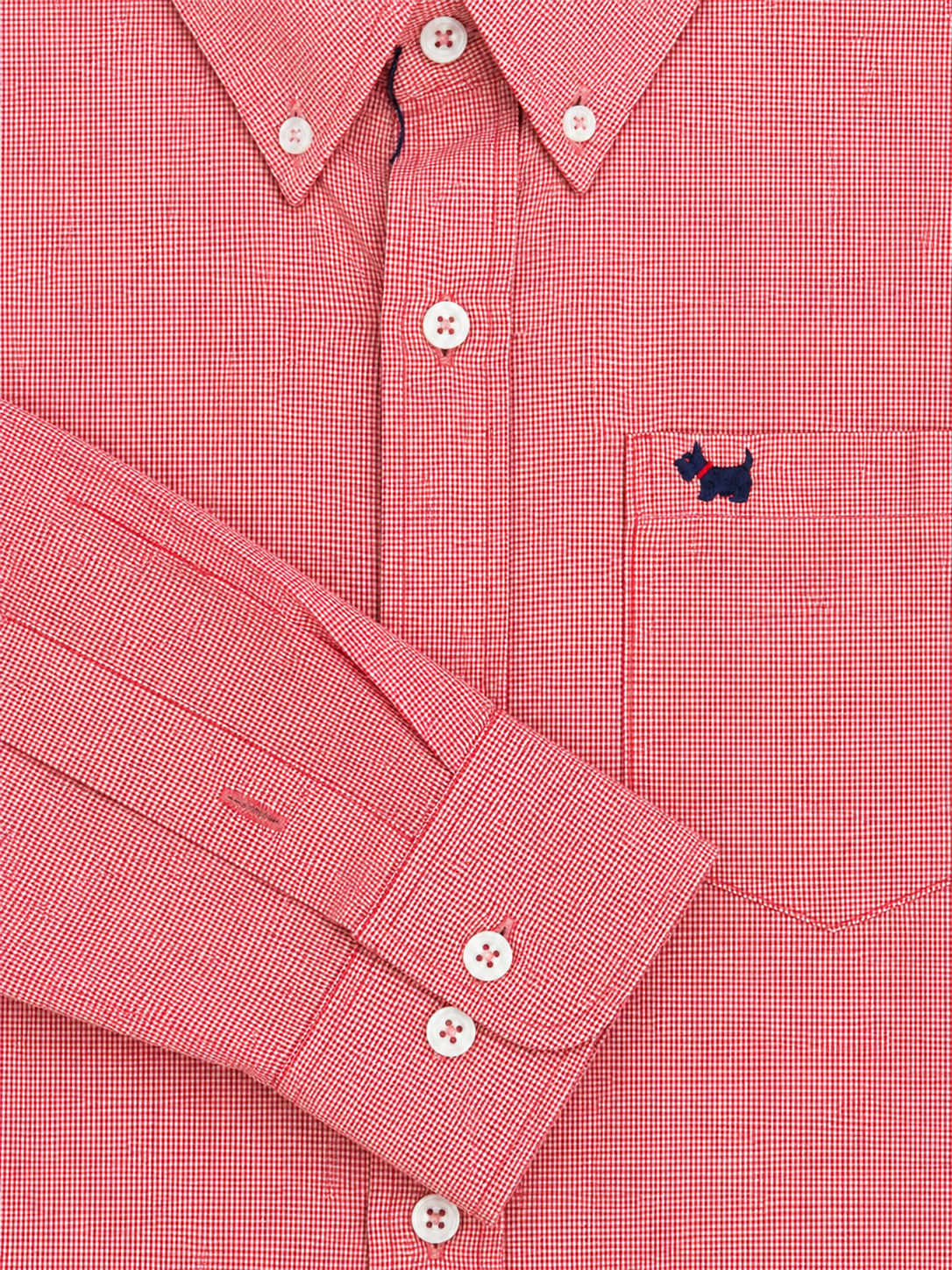 Camisa caballero XL Extra Grande PERR@ Ni mini cuadritos rosa