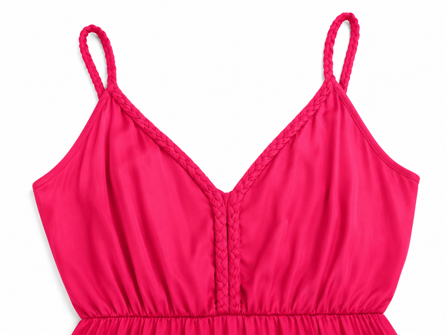 Vestido plisado dama chico Rosa fucsia LUL@ L@VE
