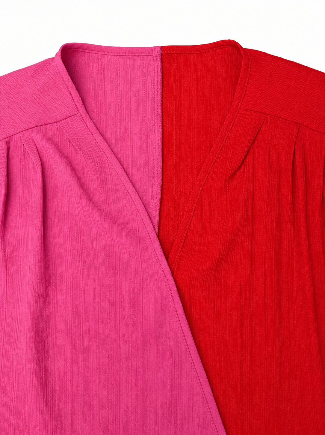 Blusa dama rosa con rojo