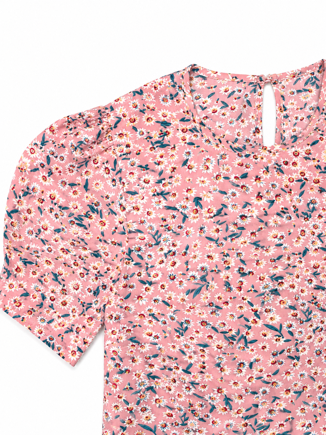Blusa dama rosa con flores blancas SH@IN