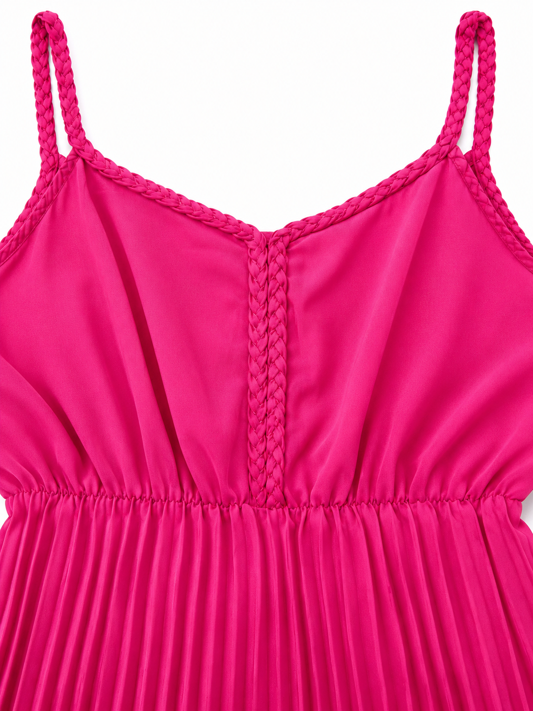 đź’– Vestido Dama Maxi Plisado Fucsia đź’–
