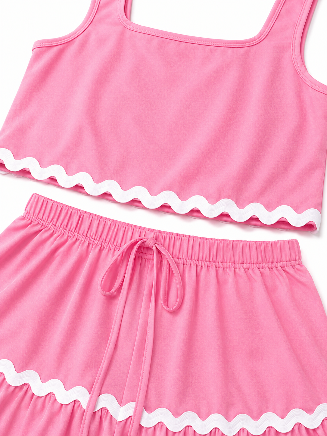 💗 Conjunto Dama Rosa – Top & Falda