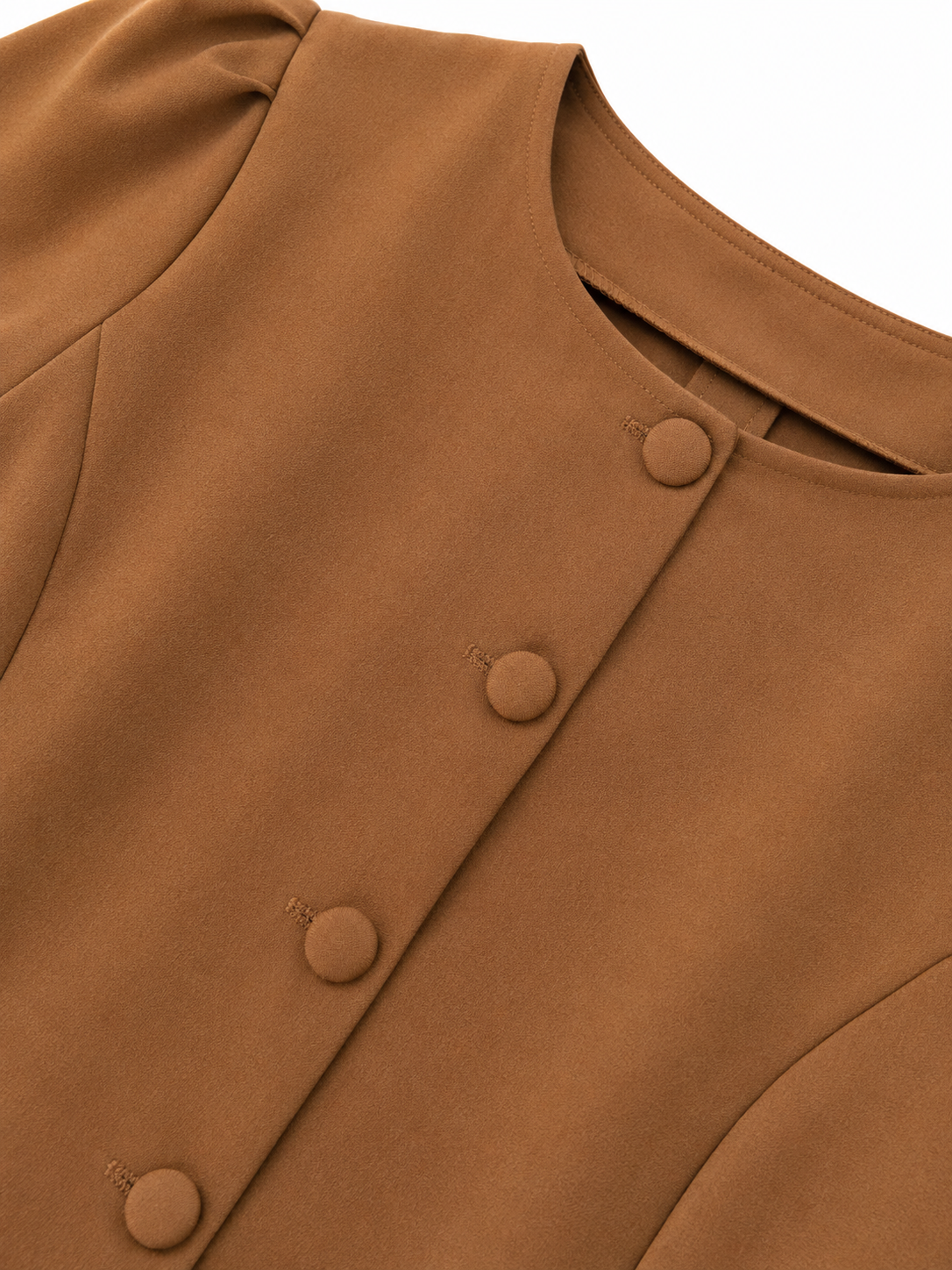 ✨ Blusa dama Camel de Botones 🤎