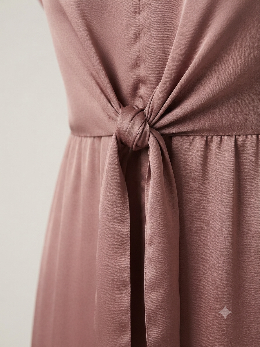 Vestido Dama largo rosa palo