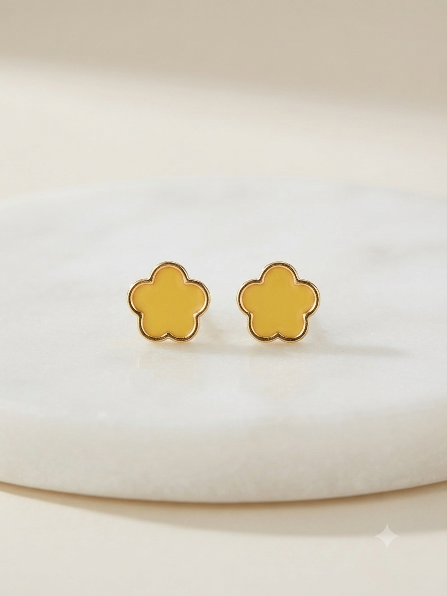 ✨ Aretes Flor Amarilla ✨