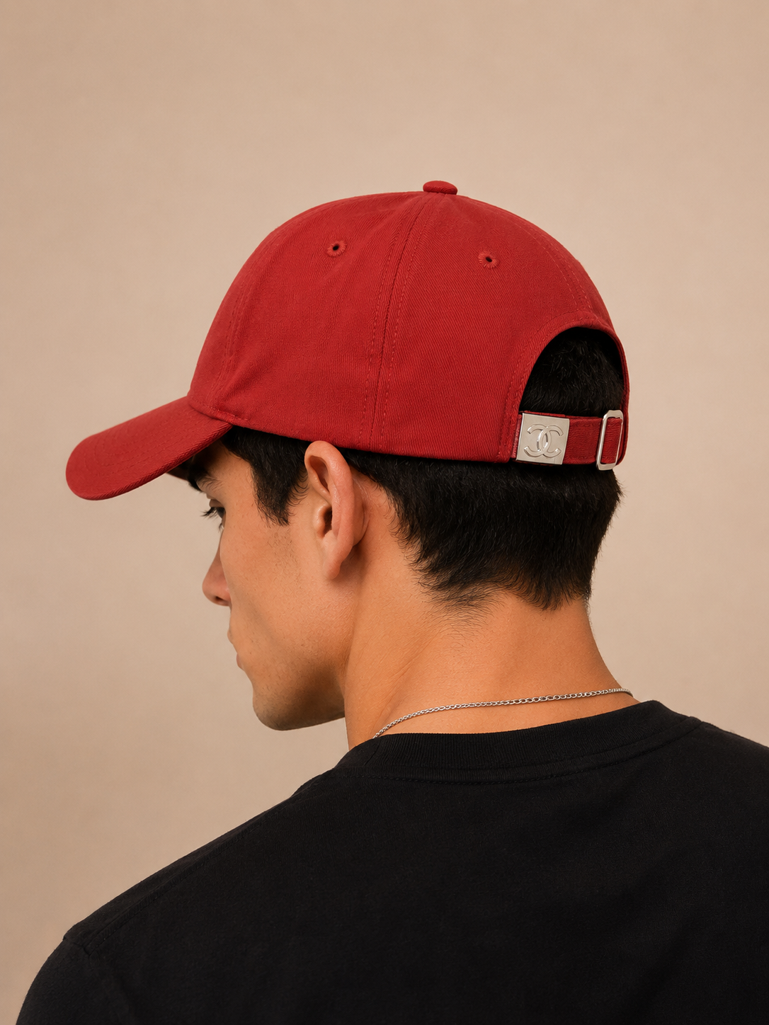 Gorra Caballero Roja Ajustable CH@NEL