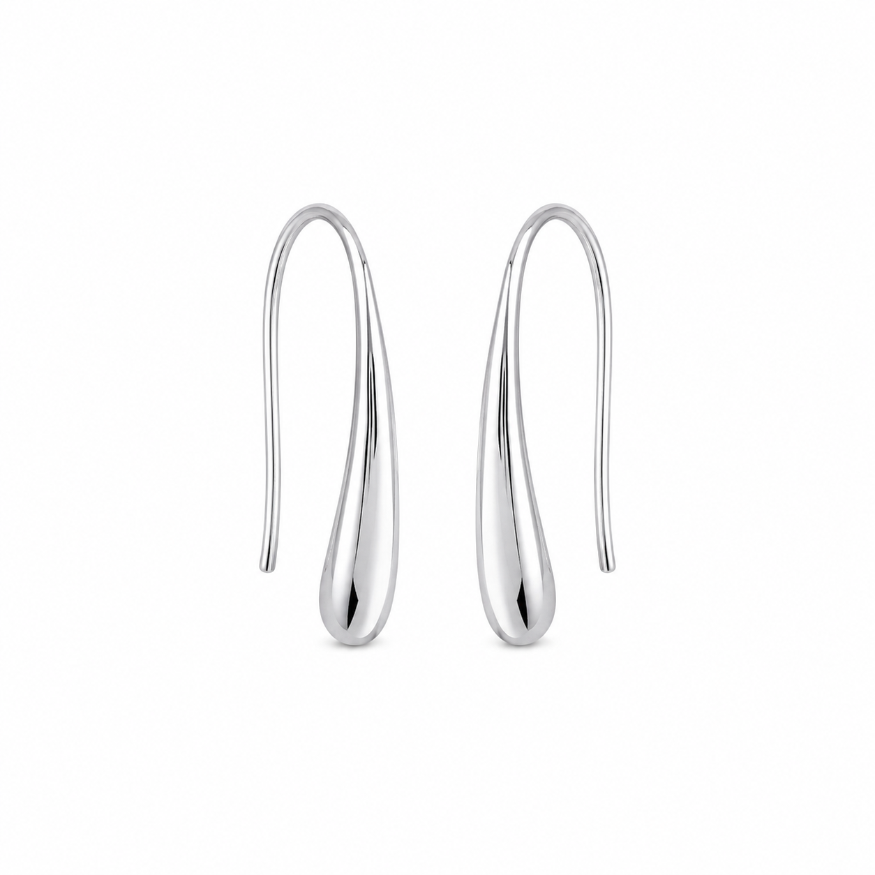 ✨ Aretes Plateados Gota Minimalista ✨