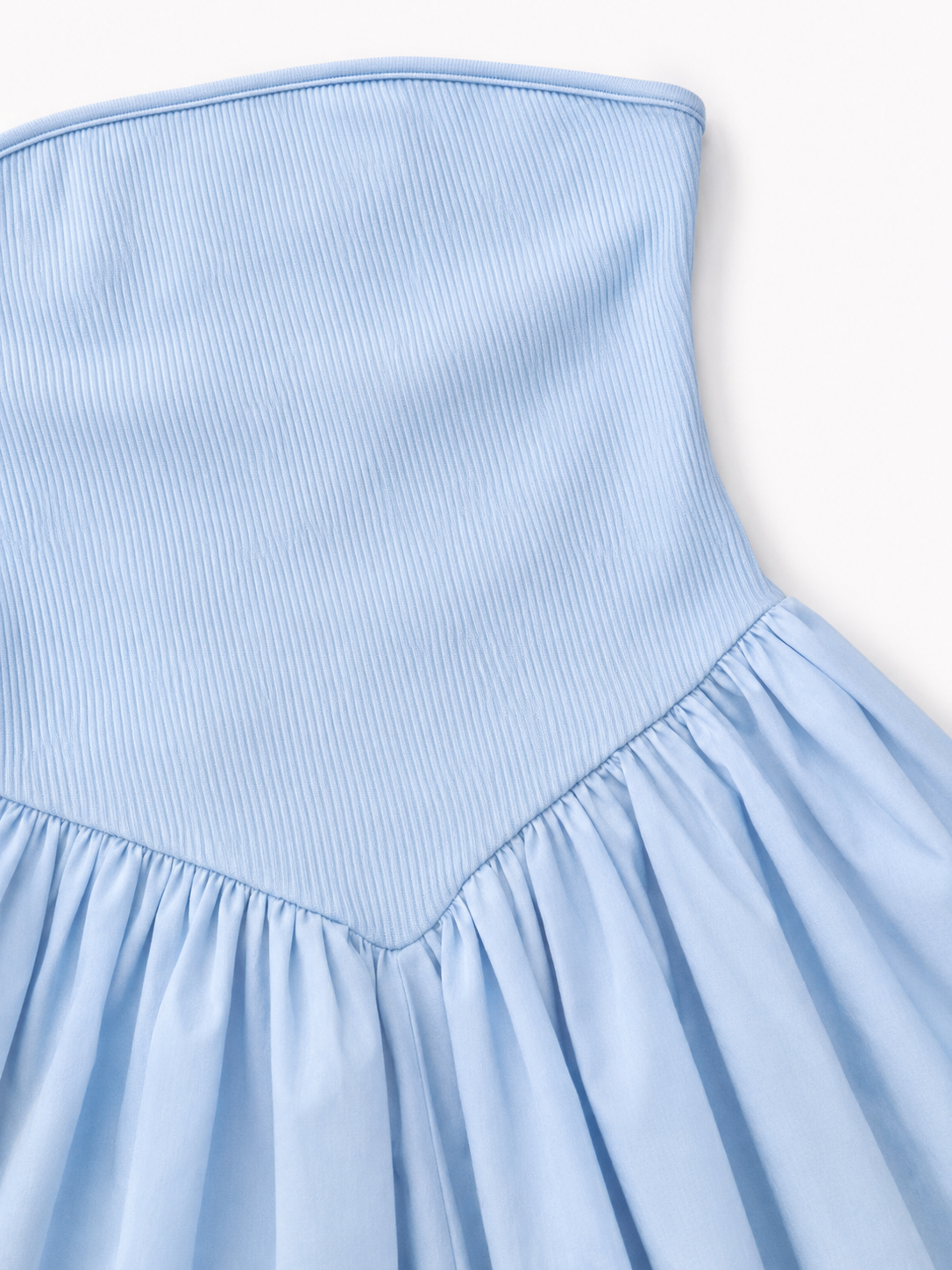 Vestido dama Strapless Color Azul Cielo