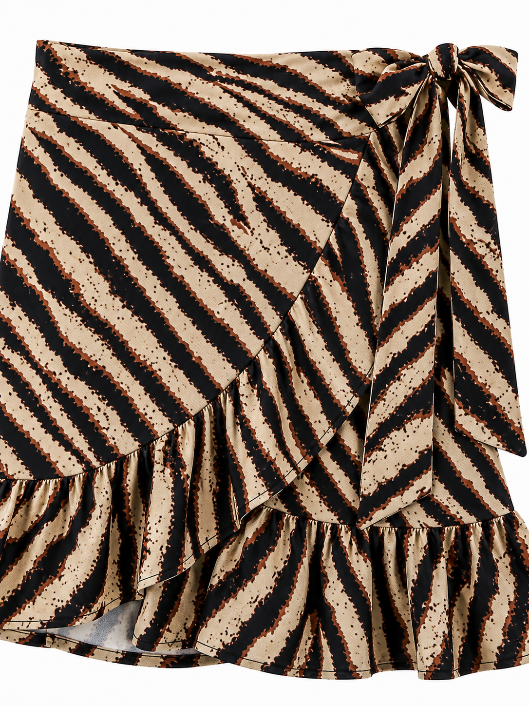Falda Dala cruzada mediana animal print