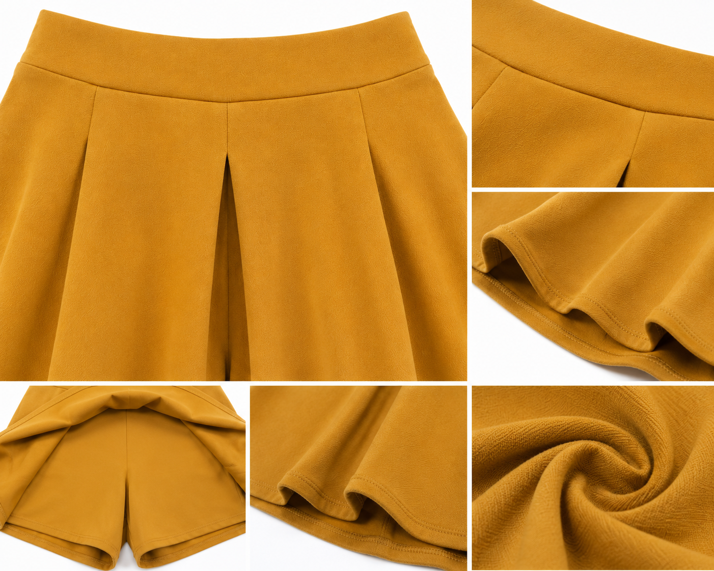 Short falda Dama chica mostaza