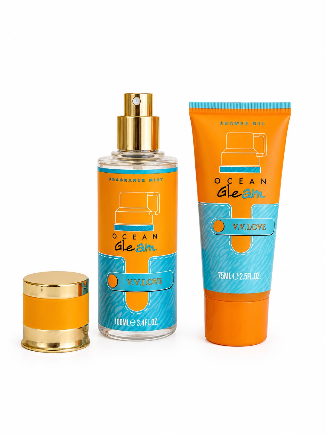 Set Perfume Caballero Ocean Gleam – Fragancia + Shower Gel
