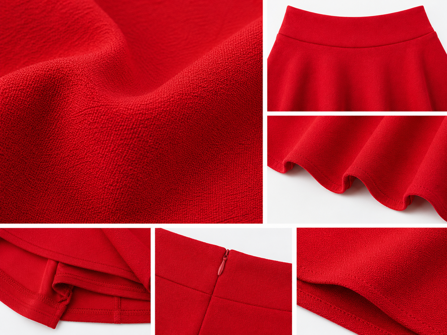 Falda Dama chica color rojo