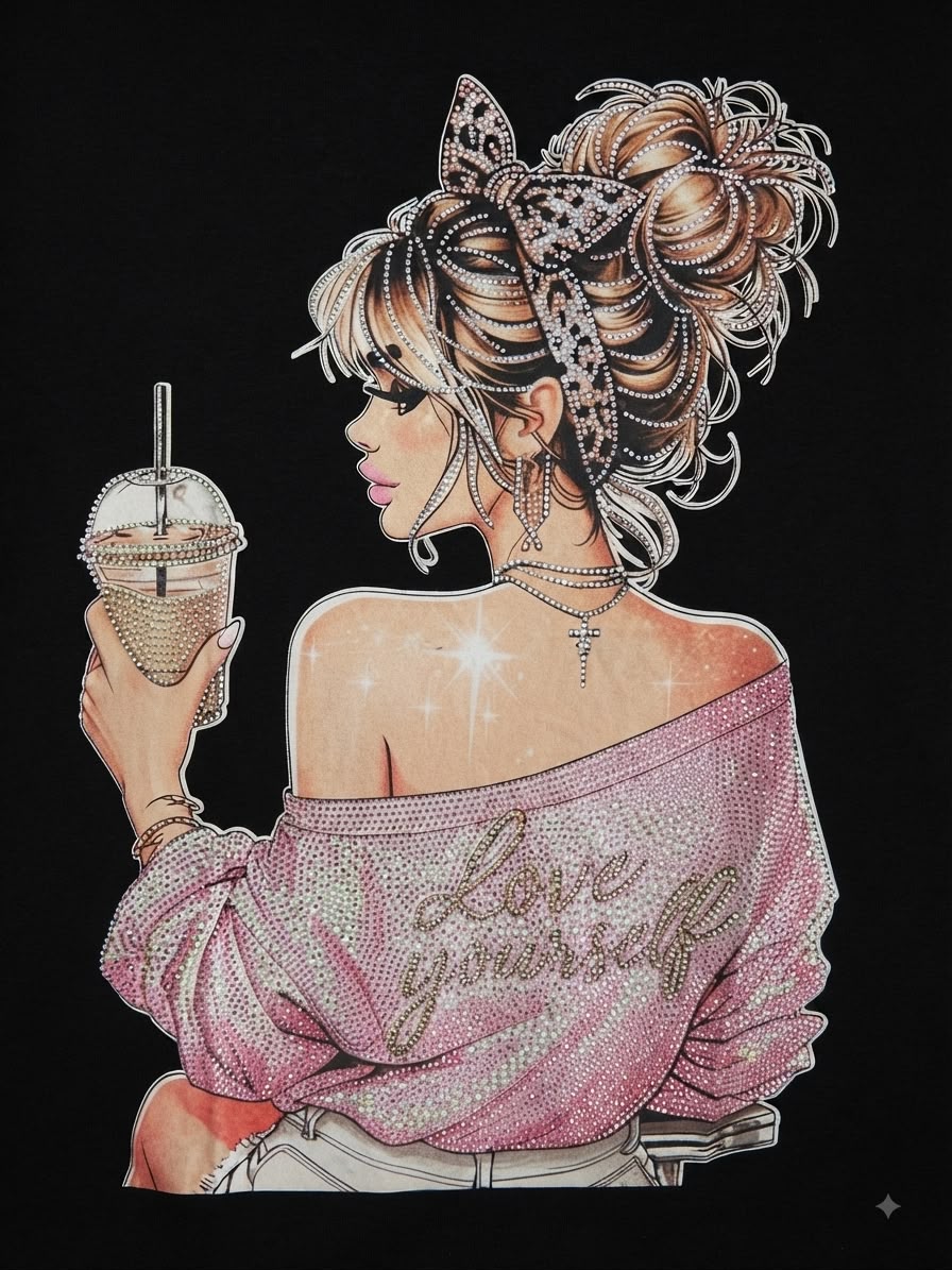 Blusa dama negra estampado fashion