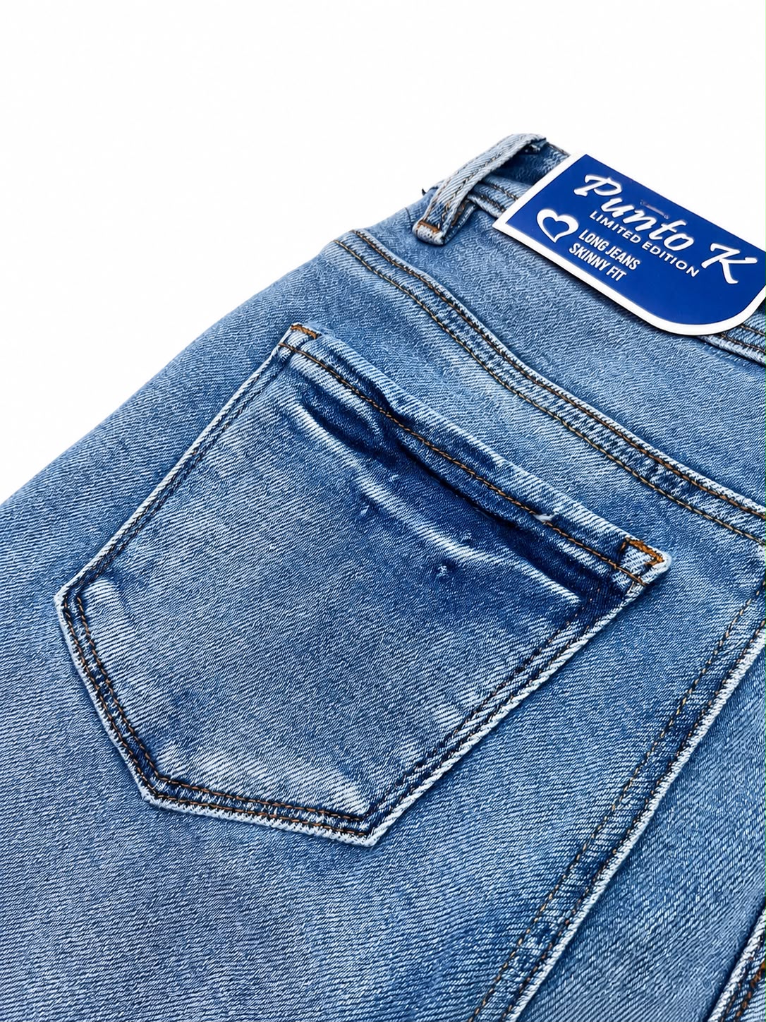 Pantalón Dama Mezclilla Skinny de Tiro Alto Azul Claro