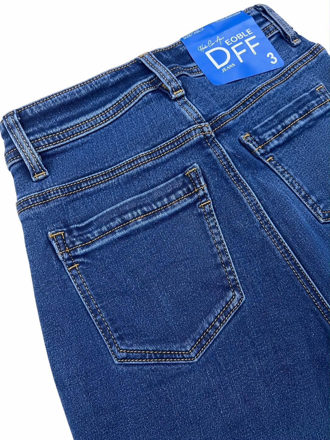 Pantalón Dama Mezclilla Skinny de Tiro Alto con Doble Pretina
