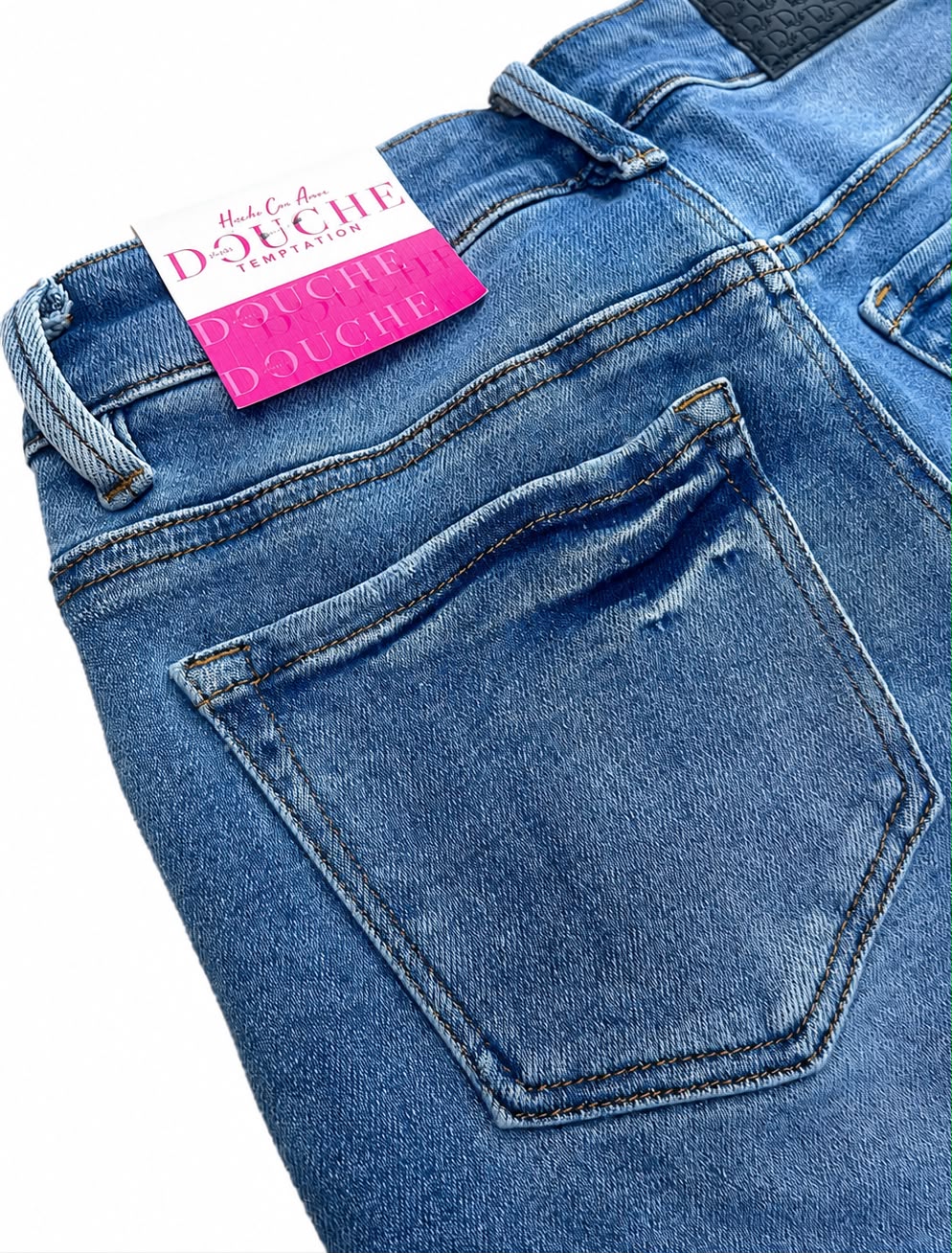 Pantalón Dama Mezclilla Skinny de Tiro Alto Azul Claro