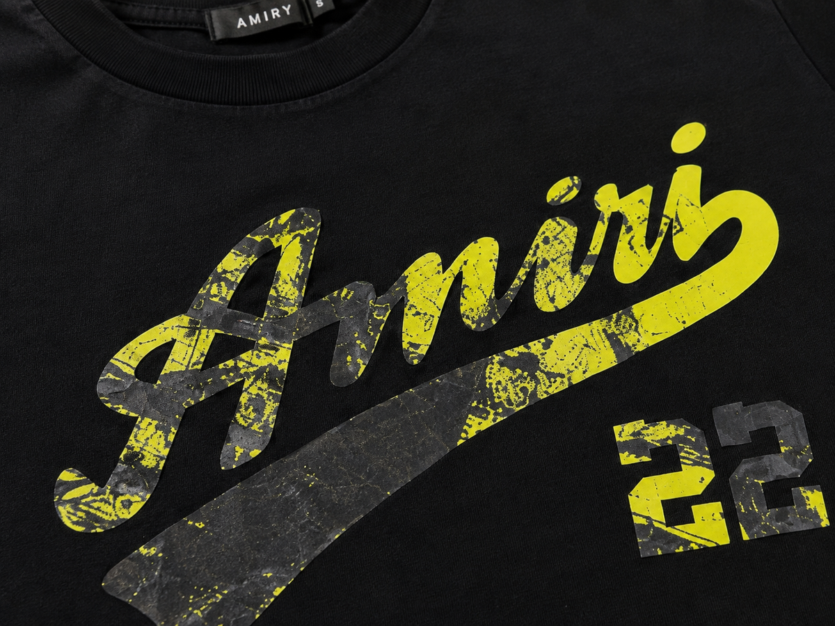 Playera Caballero Negra con Estampado Verde