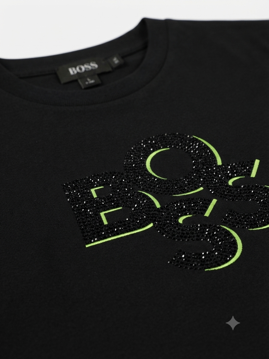 Playera Caballero Negra con Diseño B@SS
