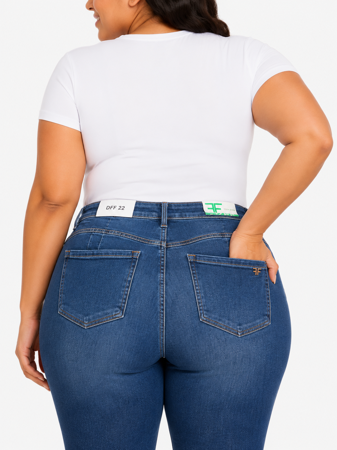 Pantalón dama mezclilla azul medio