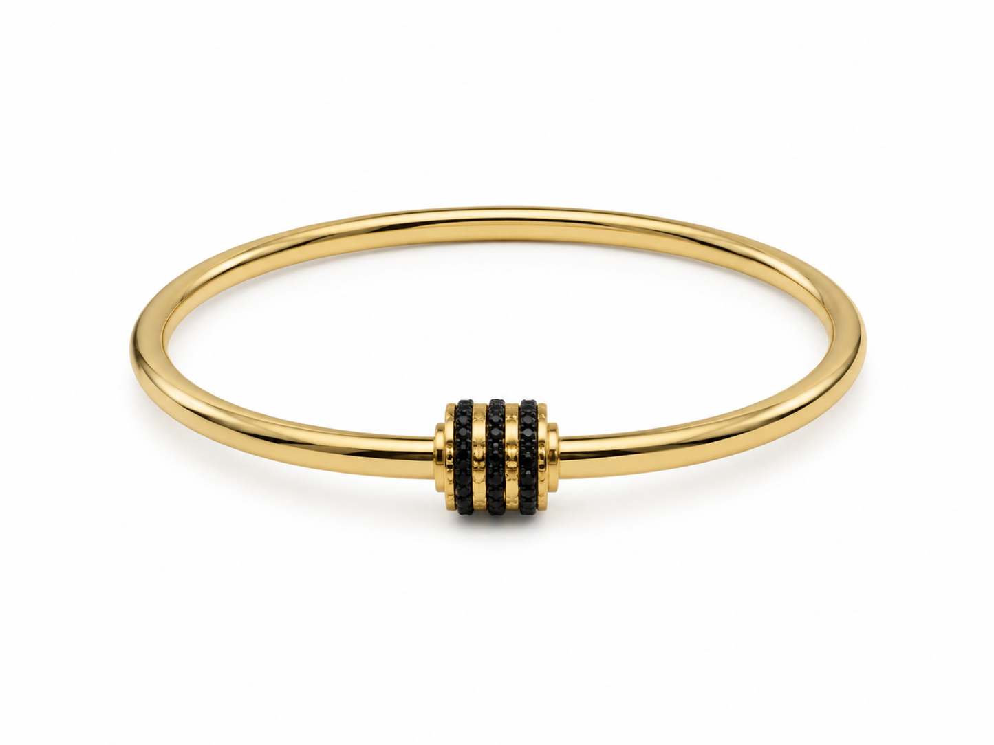 Pulsera Dama Dorada con Detalles Negros ✨🖤