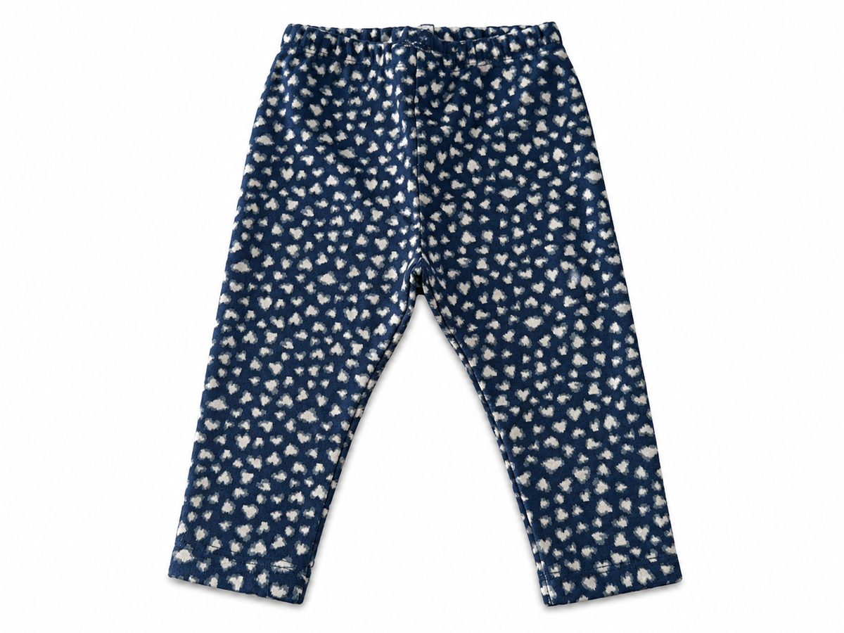 Set niña de 3 piezas con sudadera lila de perrito y pantalón estampado