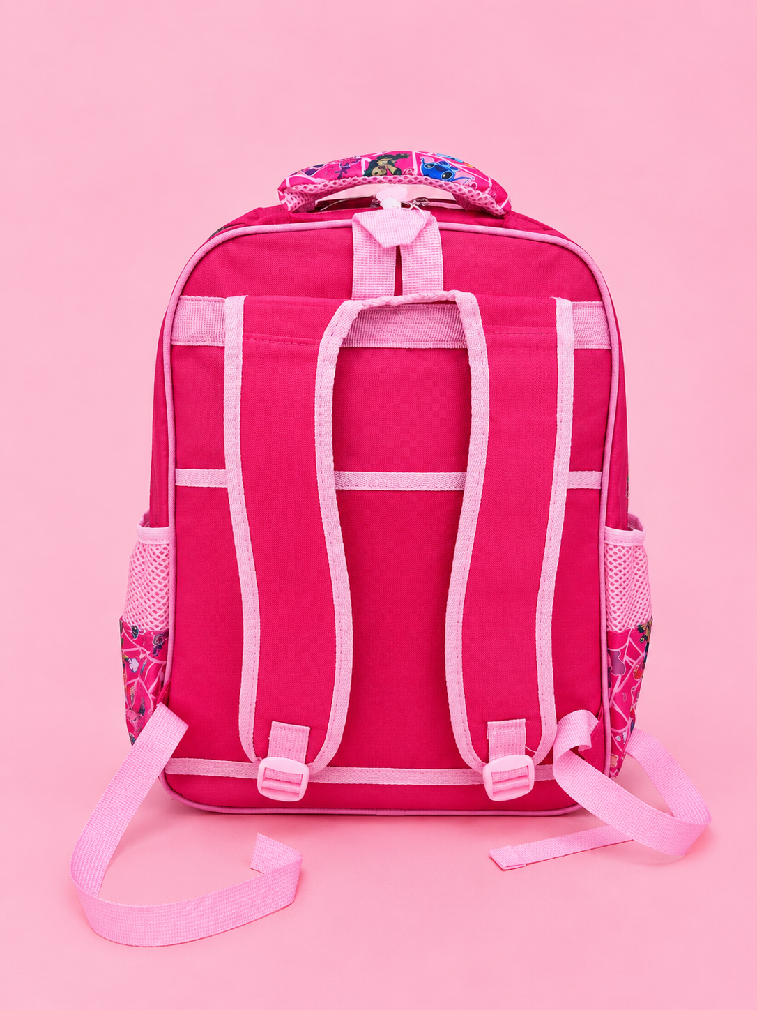 Mochila escolar infantil de alien rosa