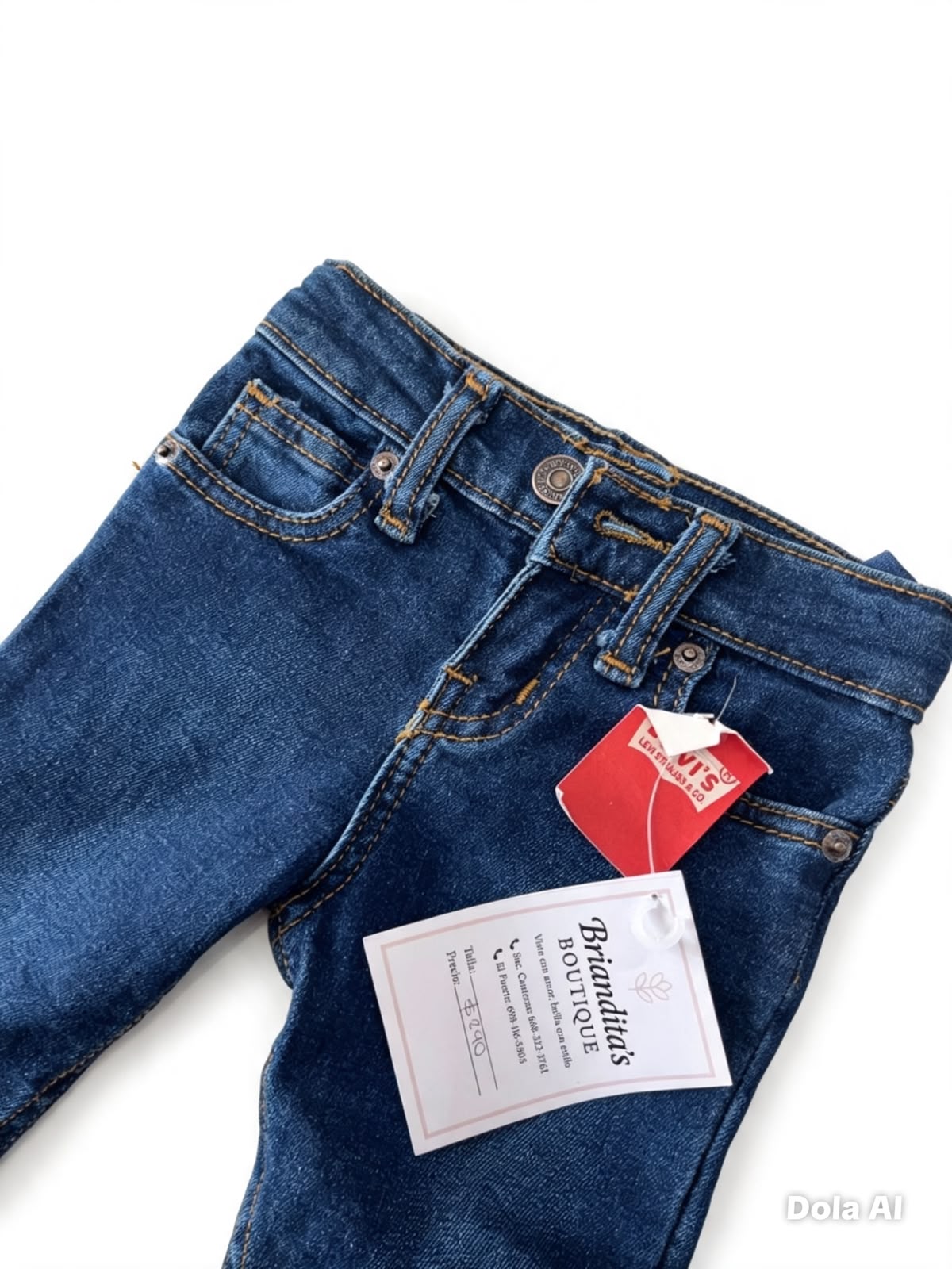 Pantalón niño mezclilla azul de corte recto